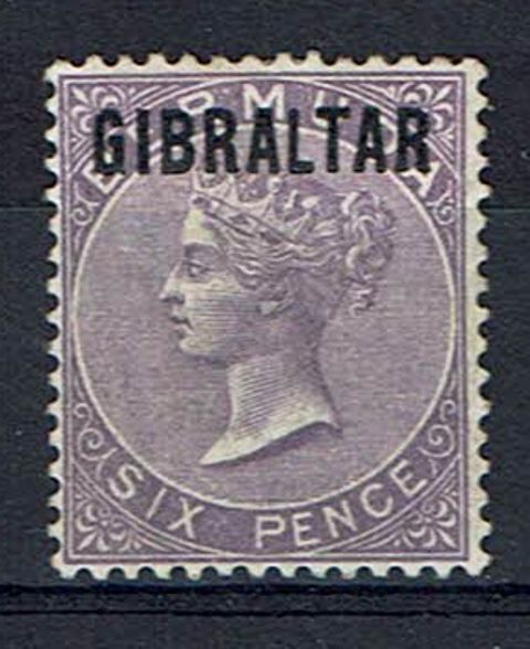 Image of Gibraltar SG 6 LMM British Commonwealth Stamp